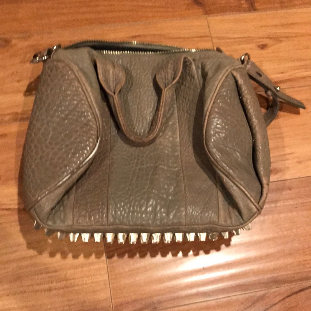 Alexander Wang Grey Studded Shoulder Bag